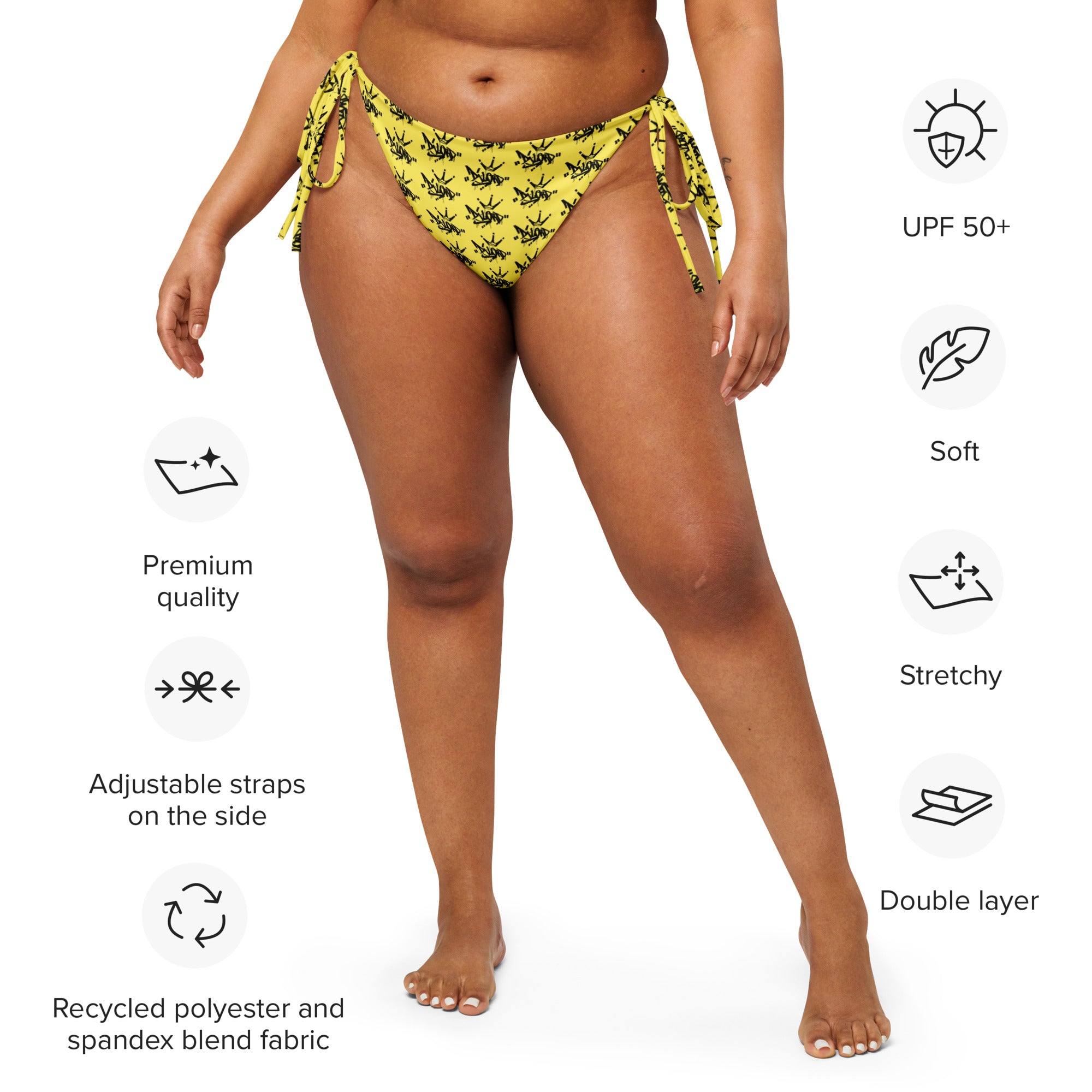 Yellow an Black Bikini Bottom