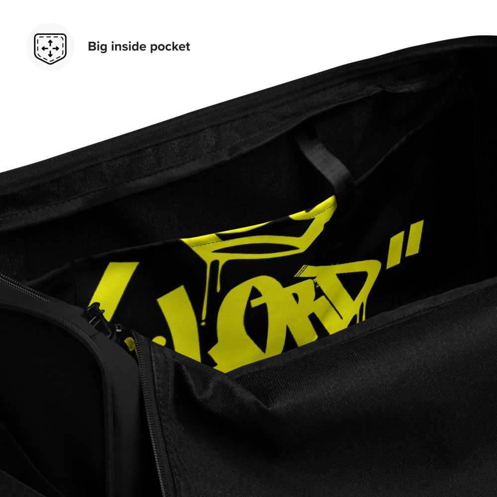 Yellow an Black Duffle bag