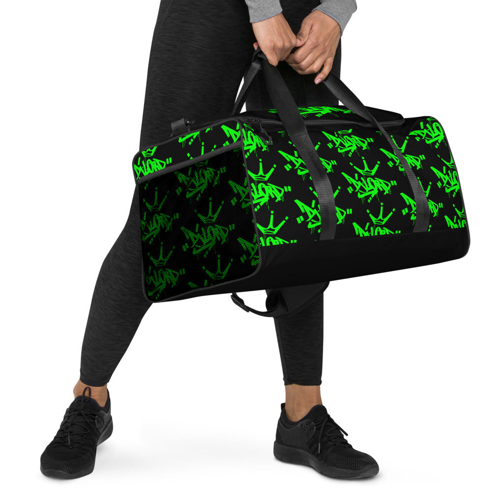 Green an Black Duffle Bag