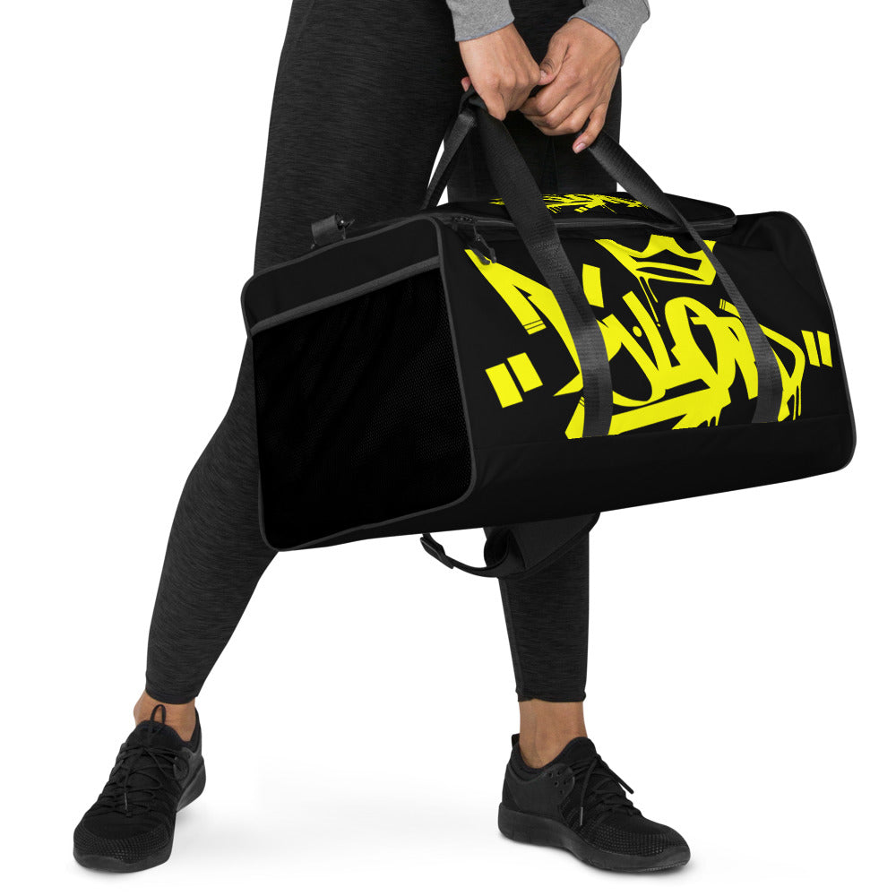 Yellow an Black Duffle bag
