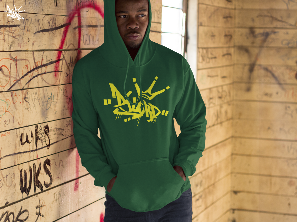 Grand Hoodie Forest Green an Yellow