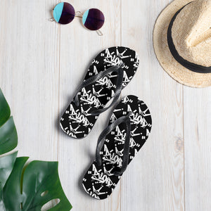 Dj Lord Black and White Flip-Flops